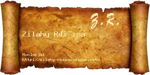 Zilahy Rózsa névjegykártya